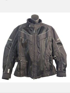 Olympia Moto Sports Women's Black Moto Jacket Size XL